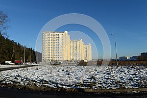 Apartment buildings on Boris Pasternak Street in Moscow