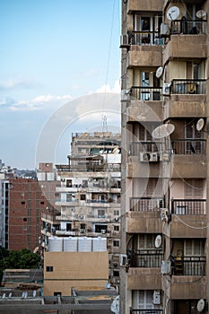 Apartment Buildings in Cairo Sunset