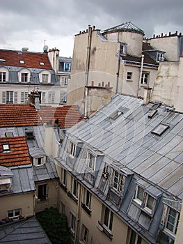 Apartment buildings in central Paris
