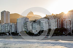 Apartment Buildings in Copacabana and the Sugarloaf Mountain