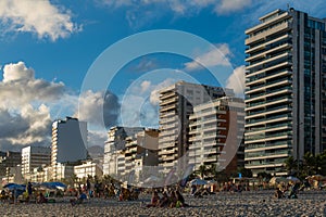 Apartment Buildings in Front of the Ipanema Beach in Rio de Janeiro