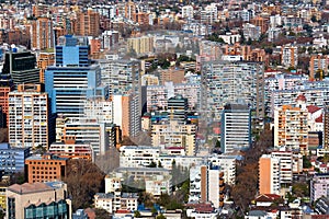 Apartment buildings at Providencia district in Santiago de Chile