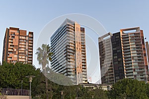 Apartment buildings at Pyrmont in Sydney, Australia. Apartment b