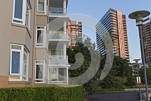 Apartment buildings at Pyrmont in Sydney, Australia. Apartment b