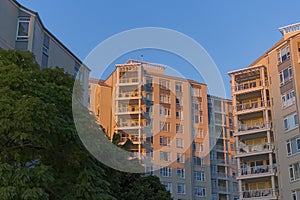 Apartment buildings at Pyrmont in Sydney, Australia. Apartment b