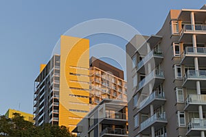 Apartment buildings at Pyrmont in Sydney, Australia. Apartment b