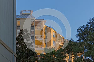 Apartment buildings at Pyrmont in Sydney, Australia. Apartment b