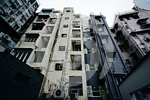 Apartment buildings in SoHo, in Hong Kong, Hong Kong.