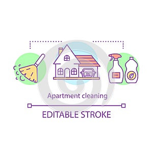 Apartment cleaning concept icon