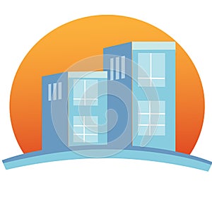 Apartment complex building logo