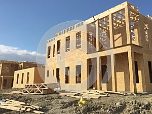 Apartment construction in suburban