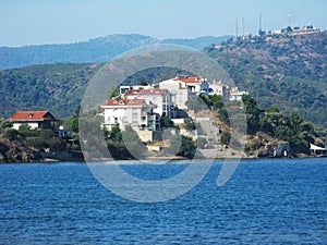 Apartment hotel on the island in aegean sea