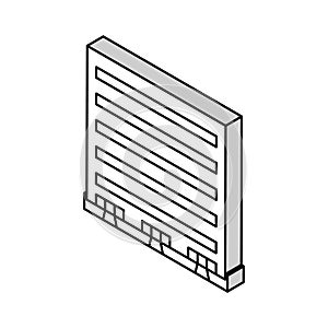 apartment house isometric icon vector illustration