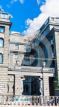 Apartment house VEGA. Built by architect Ovsyannikov in the early 20th century. on the Kryukov canal embankment. Saint-Petersburg