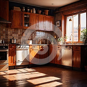 Apartment , interior of home, vintage retro classic decor