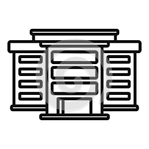 Apartment multistory building icon outline vector. Estate street mall