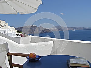 Apartment terrace on Santorini