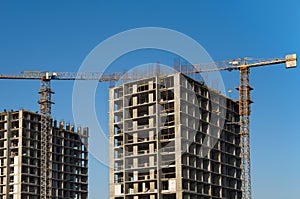 apartments, background, build, building construction, business, city, civil engineer, concrete, construction, construction crane,