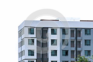 Apartments building isolated on white. modern building isolated.
