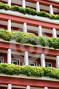 Apartments exterior with plants