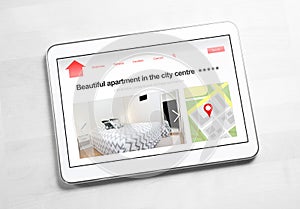 Apartments and houses online search with mobile device.