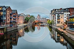 River Aire, Leeds, West Yorkshire, England, UK photo