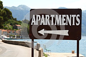 Apartments for rent sign