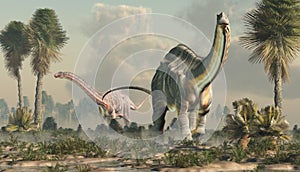 Apatosaurus in a wetland