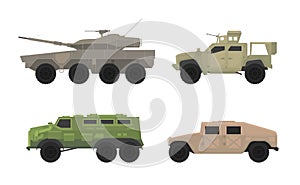 Apc personal carrier vehicle transport in military war set collection -  photo