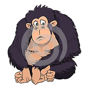 Ape Cartoon - Vector Illustration