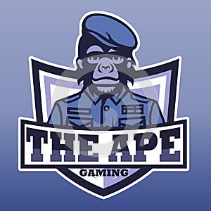 The ape gaming, E sport  vector logo