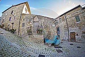 Ape Piaggio in picturesque corner