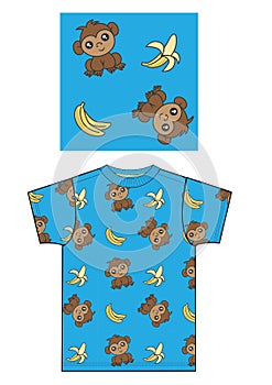 Ape print for children fashion industry