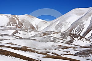 Apennines mountains with snow