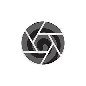 Aperature icon Flat line illustration