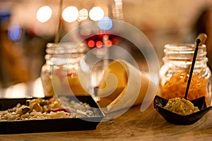 Aperitif and vegan snacks