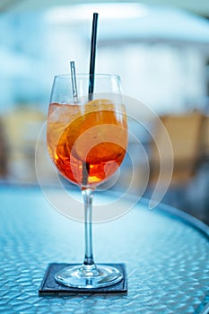 Aperol Drink at Hotel Table