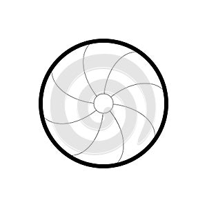 Aperture shutters. Illustration. Vector