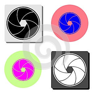 Aperture focus. flat vector icon