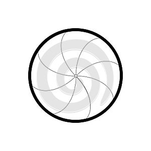 Aperture shutters. Illustration. Vector