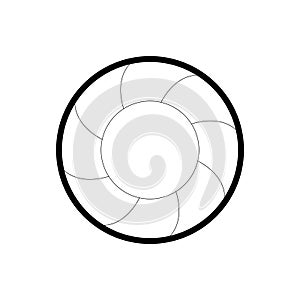 Aperture shutters. Illustration. Vector