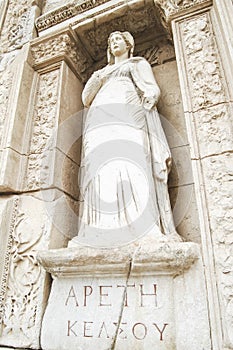 APETH (Greek for Arete), the statue representing virtue. The site and ruins of Ephesus