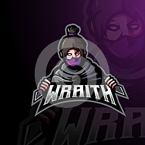 Apex gaming character mascot design of Wraith