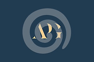 APG abstract letter logo design