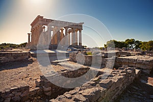 Aphaia temple in Aegina Island, Greece