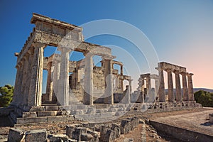 Aphaia temple in Aegina Island, Greece