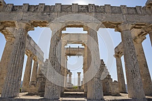 Aphaia temple in Egina in Greece