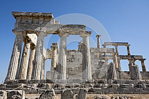 Aphaia temple in Egina in Greece