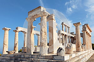 Aphaia temple ruins photo