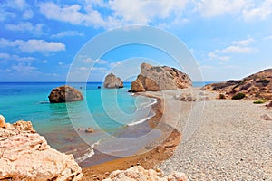 Aphrodite Beach near Paphos in Cyprus